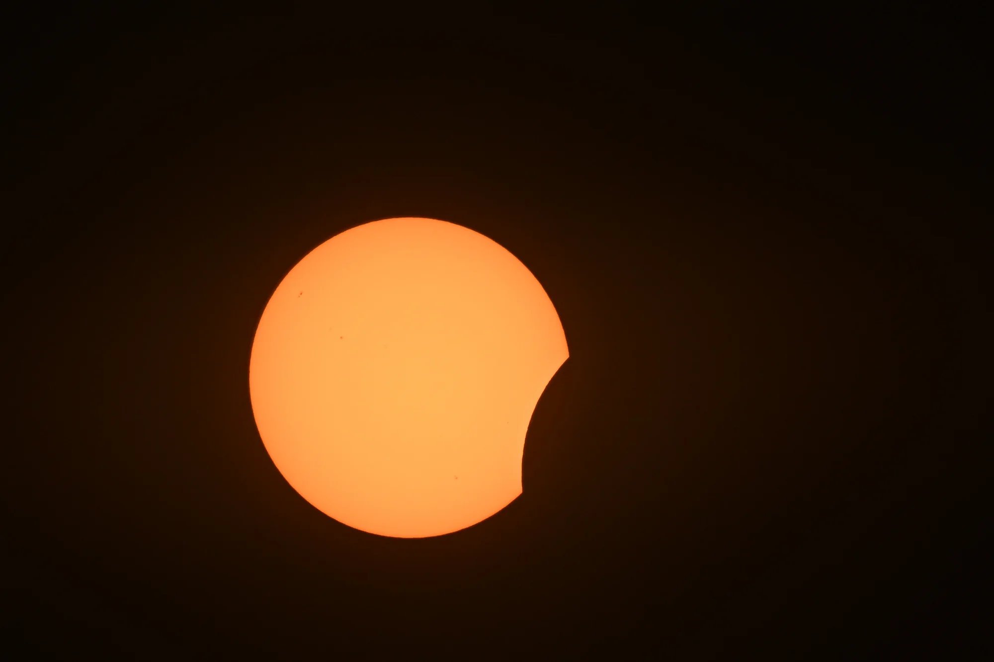 A partial solar eclipse is seen on August 12, 2026 in Palencia, Spain. It was the first time a total solar eclipse, when the sun is blocked by the moon's orbit, could be viewed from Spain since 1905.