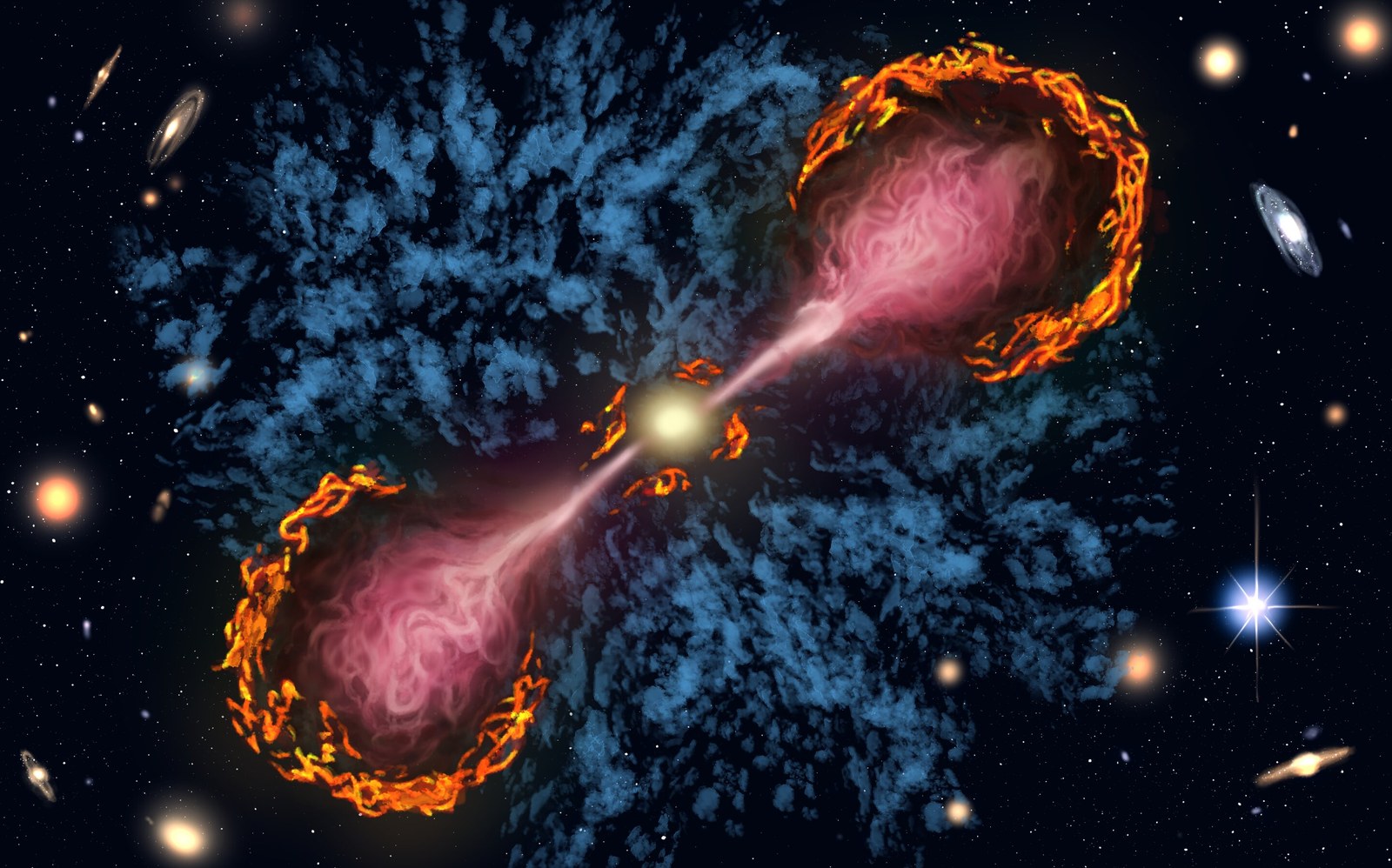 Black hole jets reach far beyond galaxies' visible edges, potentially deciding their fate