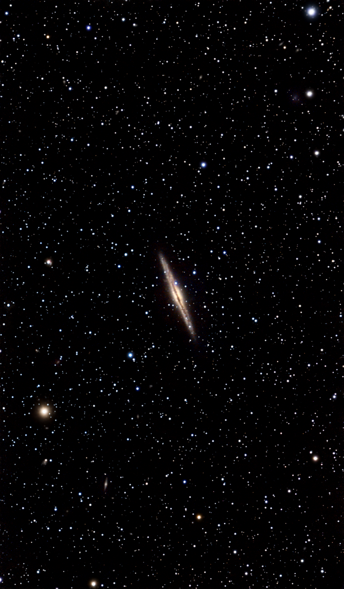 2025-10-27 NGC 891, spiral galaxy in Andromeda (3h — 2025-10-27T00:00:00Z Dönemi Bilim Tarihi Belgesi