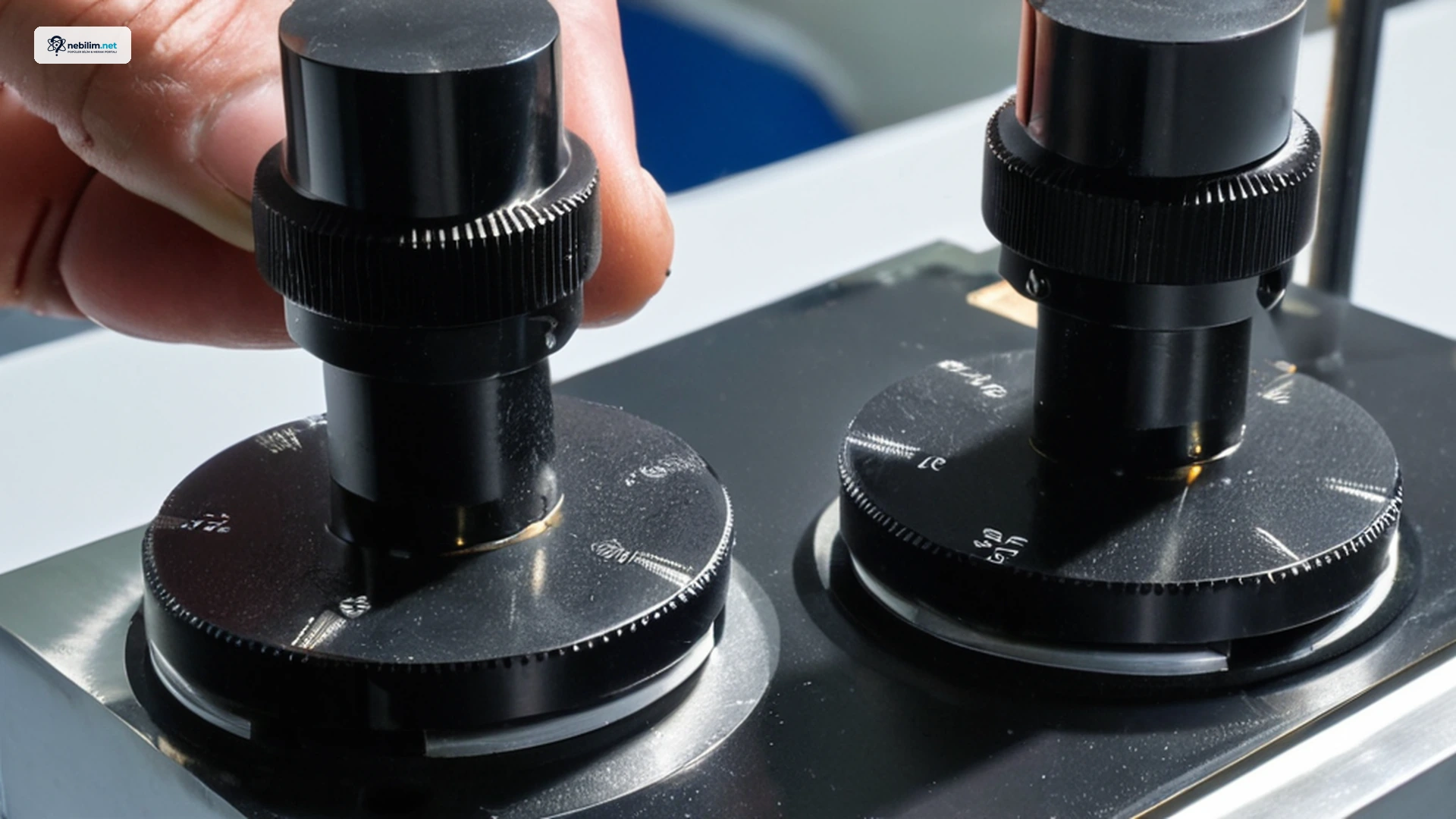 Optik laboratuvar vidası makro çekim