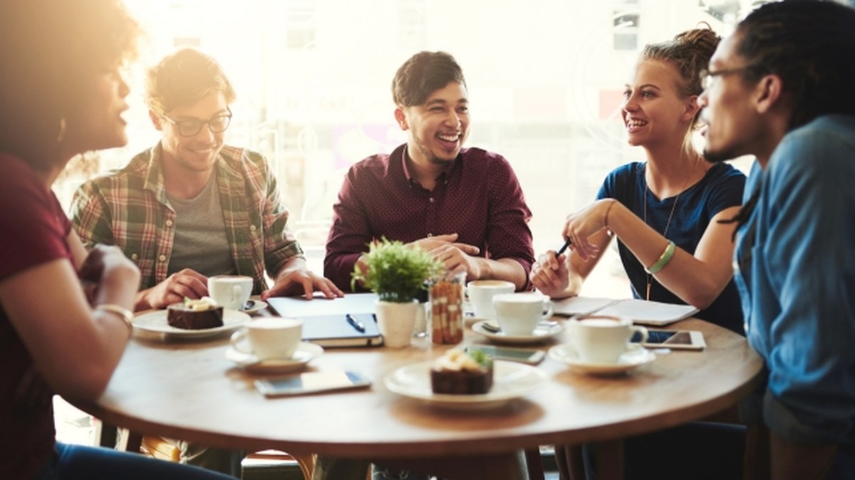 People sitting at a table