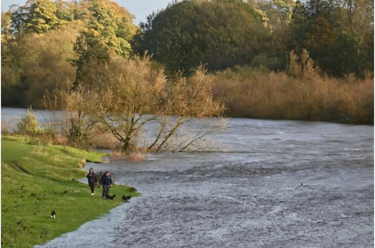 Storms swelled rivers in northern England, as well as cutting power and forcing the cancellation of flights